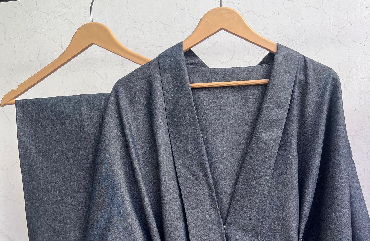 Slate Grey Solid Kimono Co-ord Set