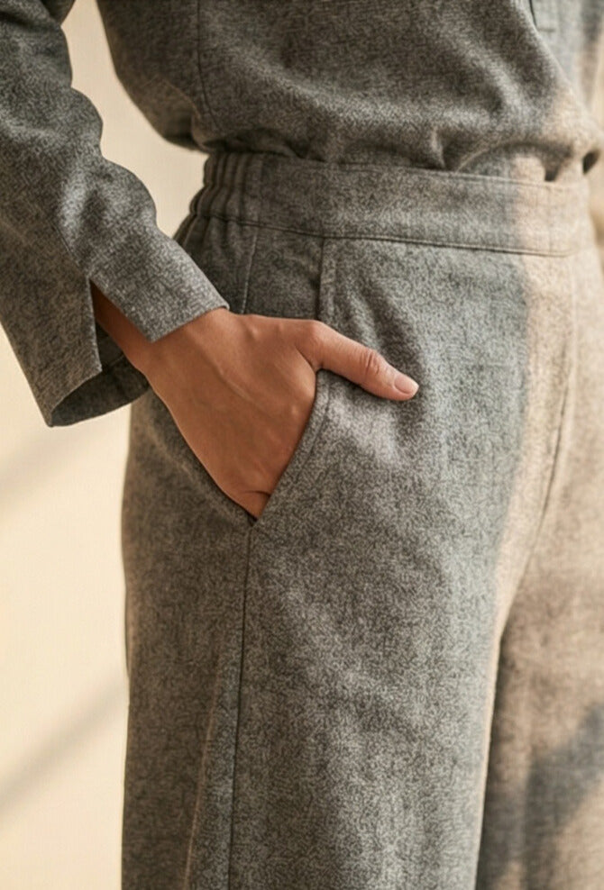 Grey Wool Blend Co-ord