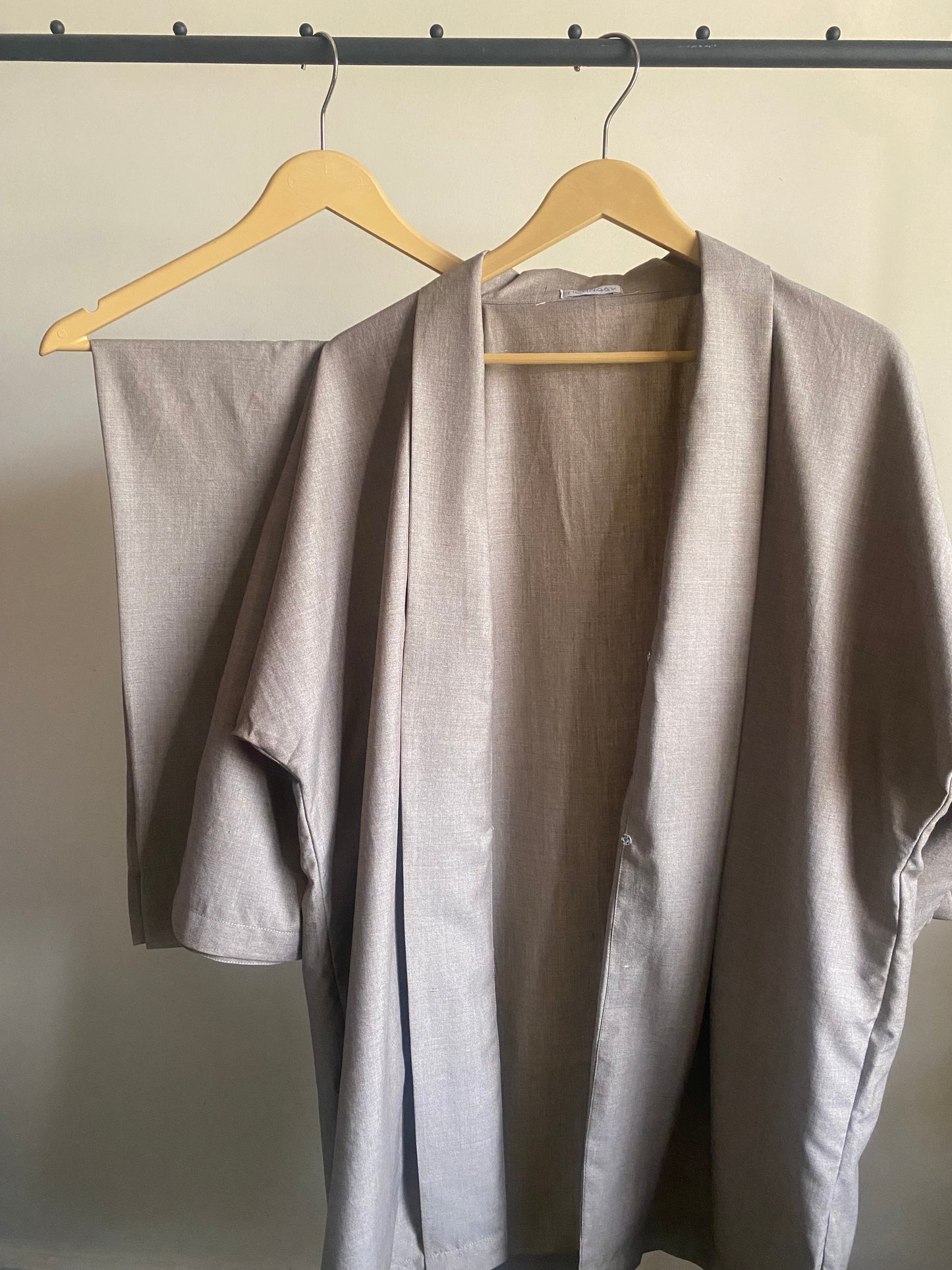 Sand Solid Kimono Co-ord Set (Winter)