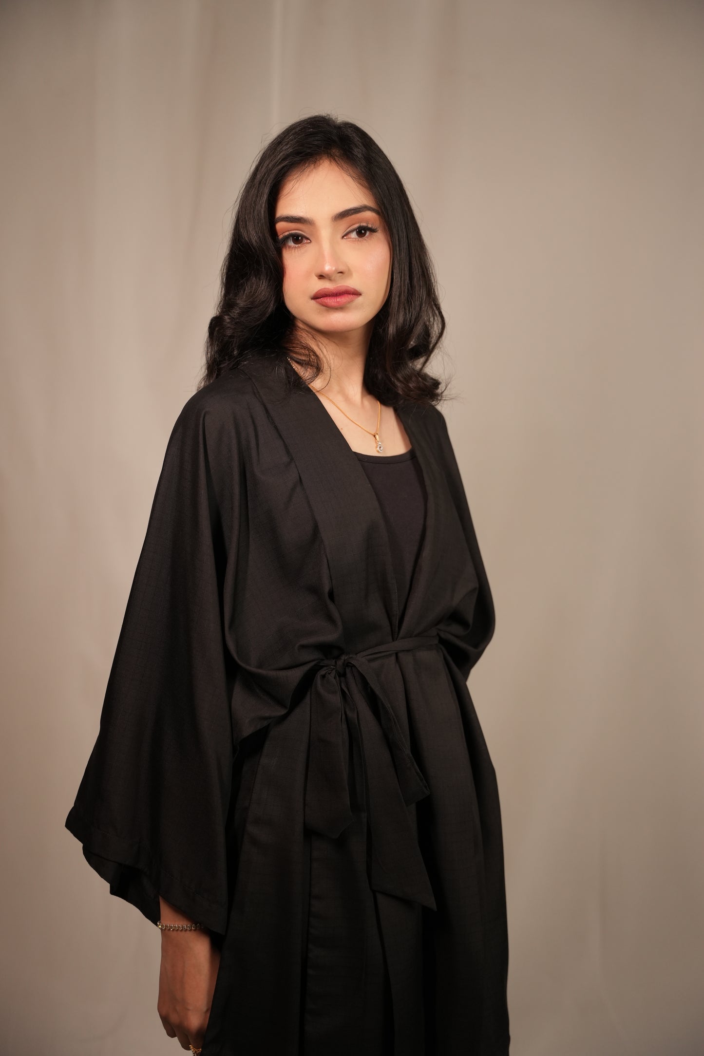 Classic Black Kimono Co-ord Set