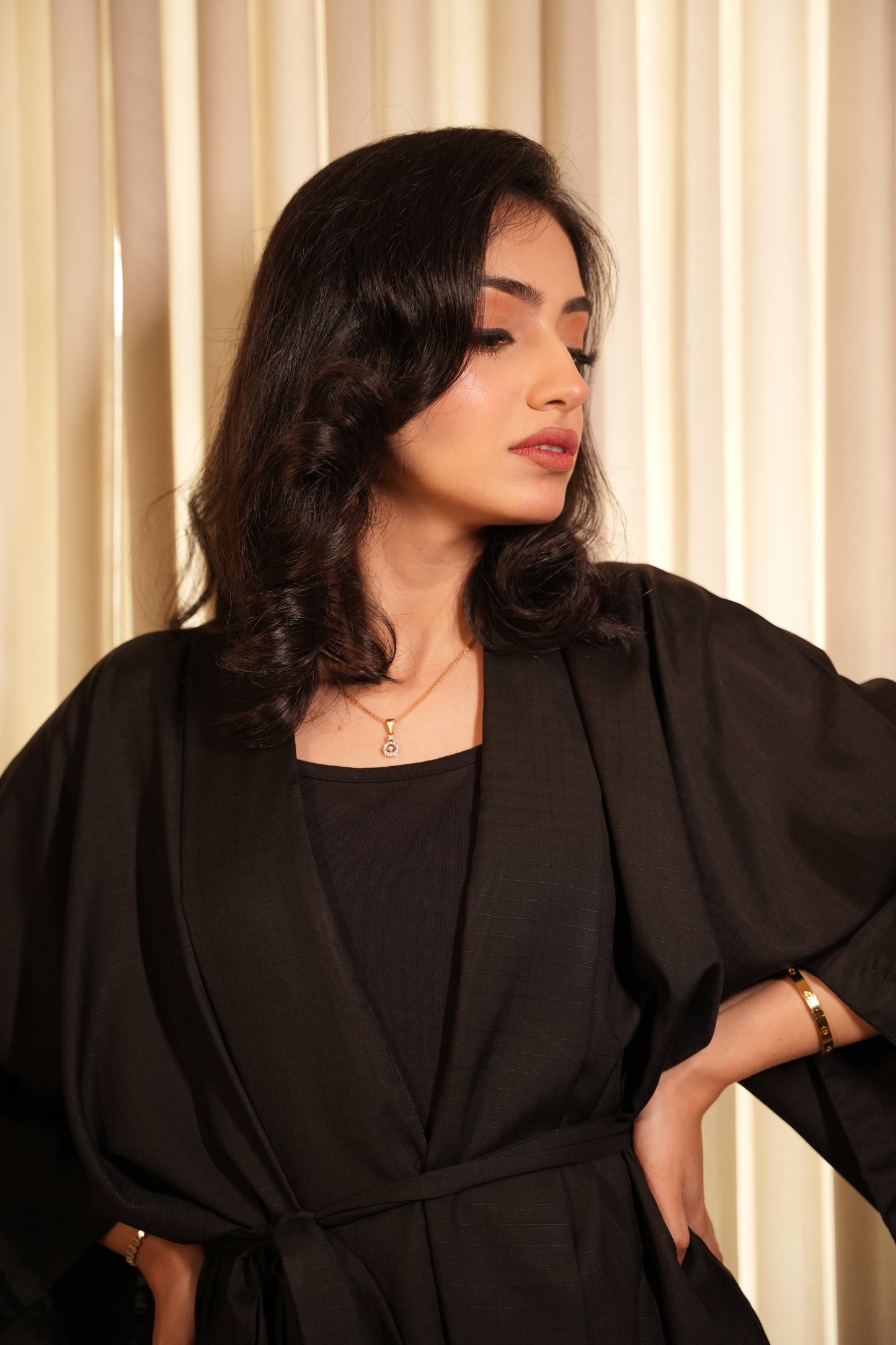 Classic Black Kimono Co-ord Set