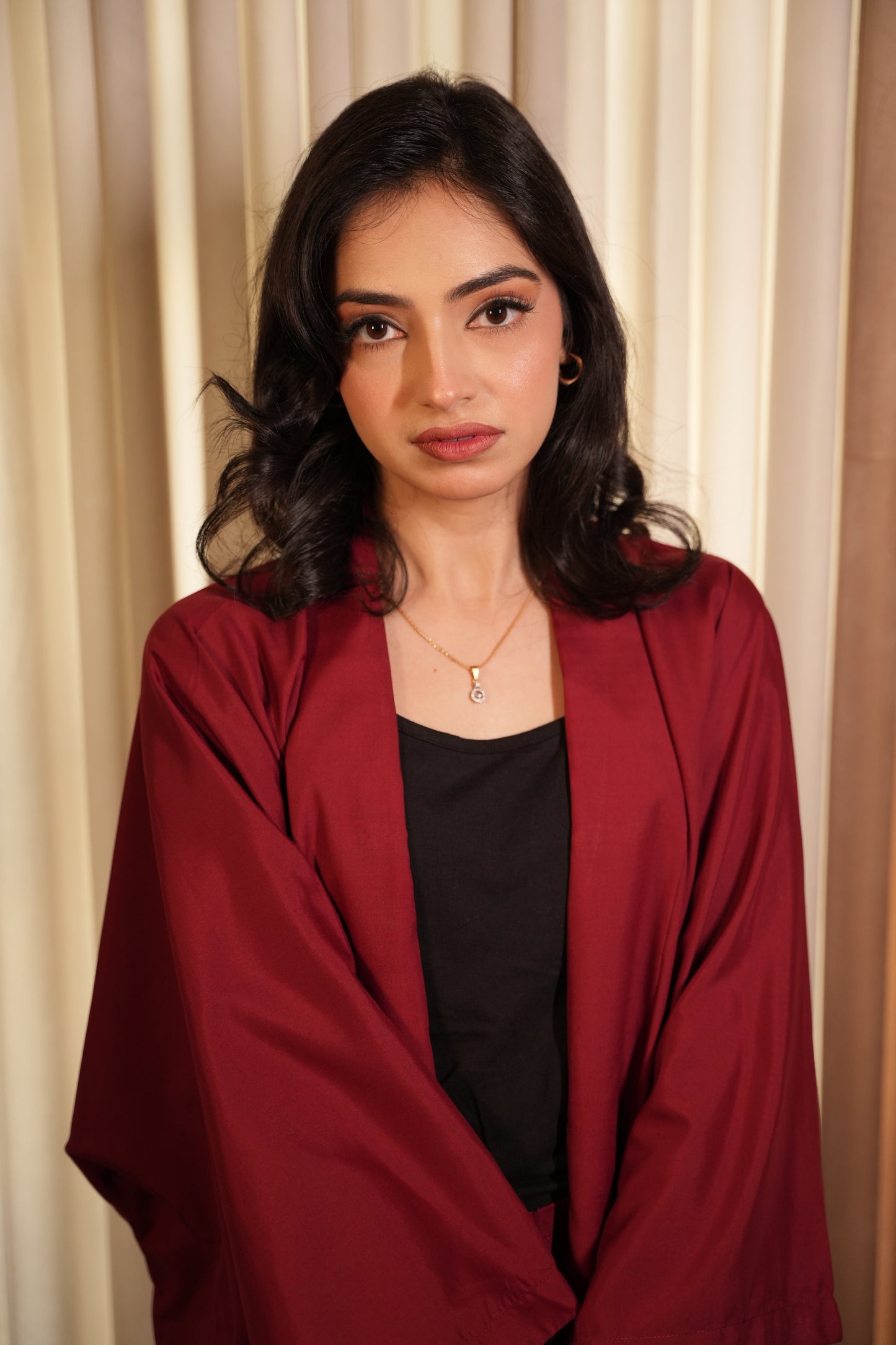 Cherry Red Kimono Co-ord Set