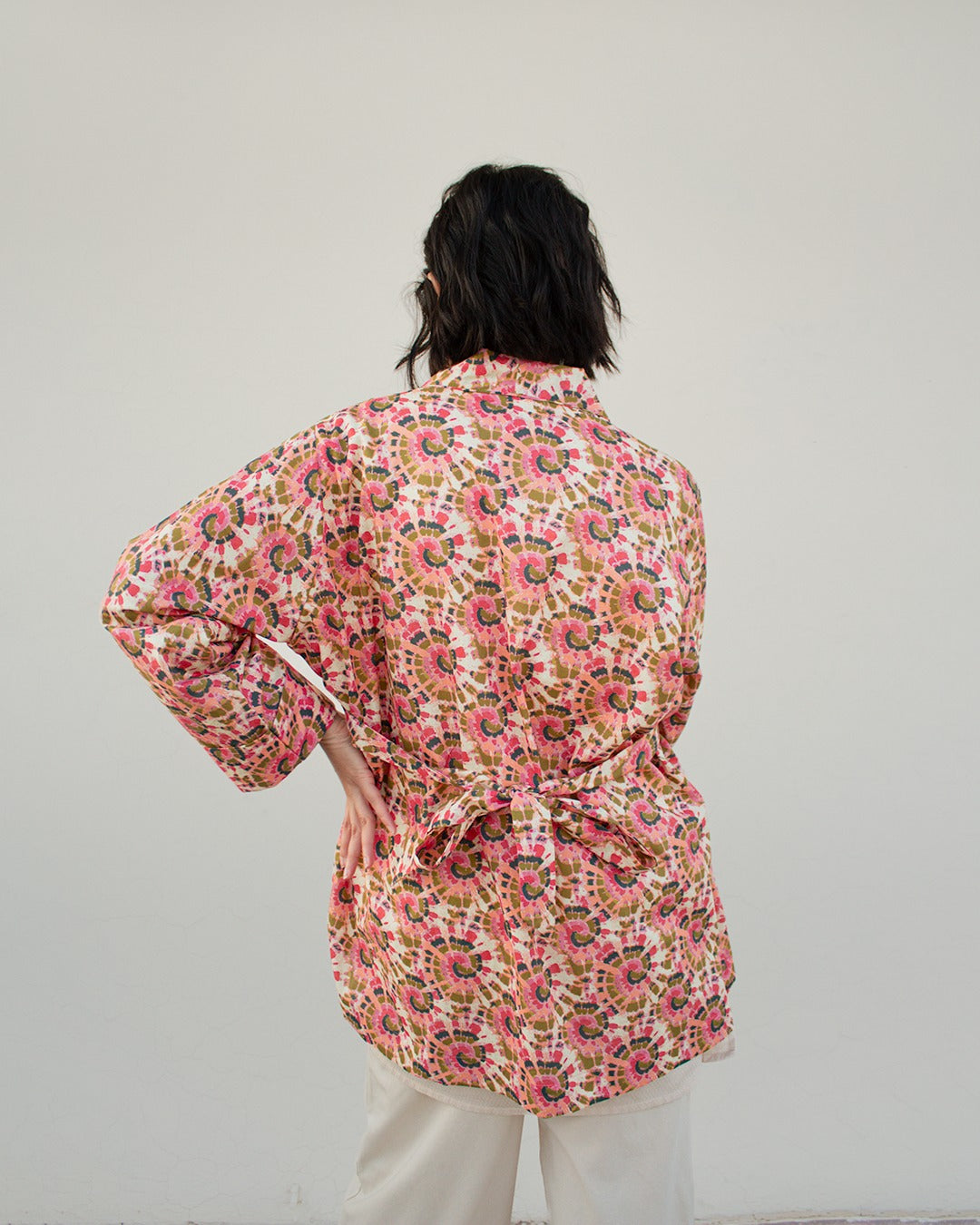 Pink Tie-dye Kimono - Everyday Wear