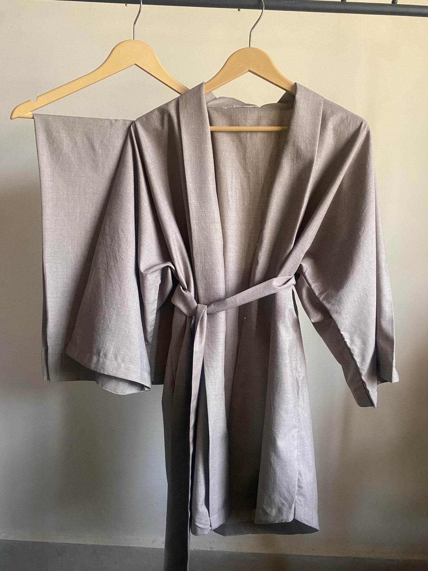 Sand Solid Kimono Co-ord Set (Winter)
