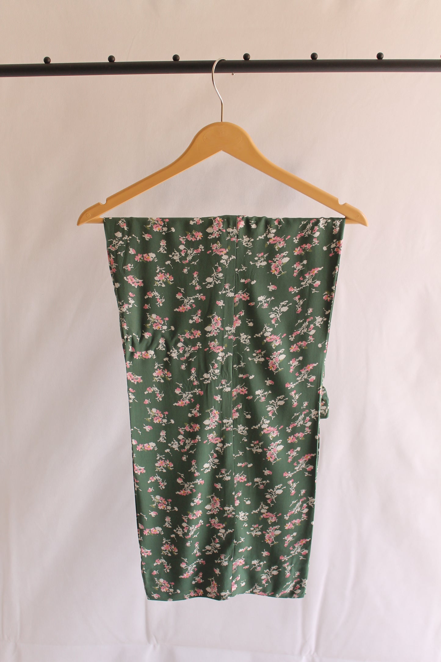 Printed Green Linen Co-ord Set - Button Down