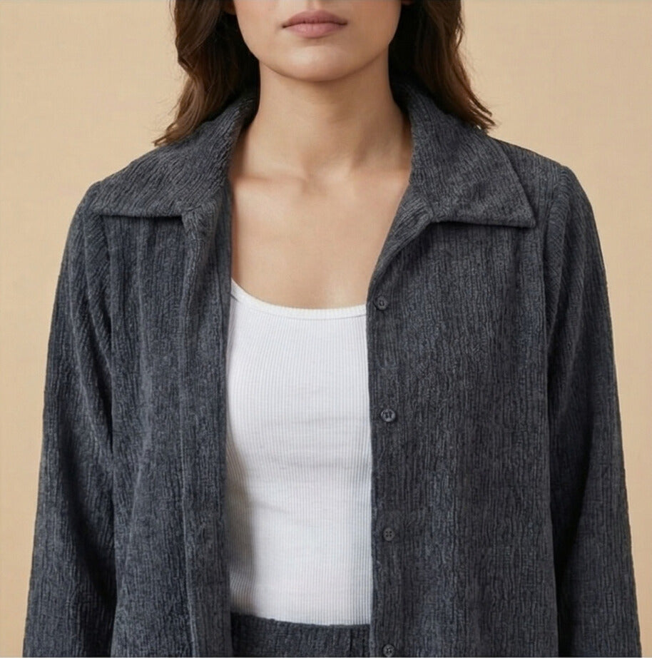 Grey Corduroy Co-ord