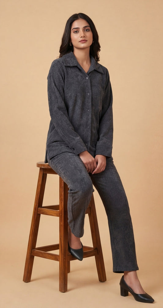 Grey Corduroy Co-ord