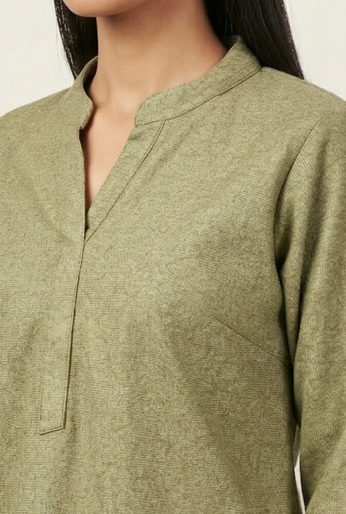 Light Green Wool Blend Co-ord