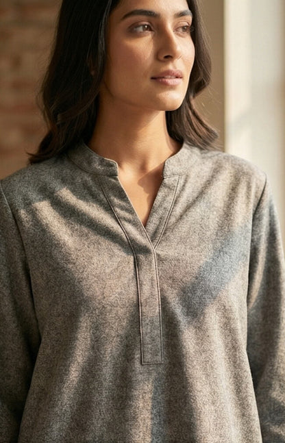 Grey Wool Blend Co-ord