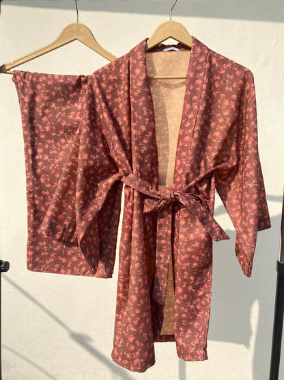 Dusty Pink Floral Winter Co ord Set