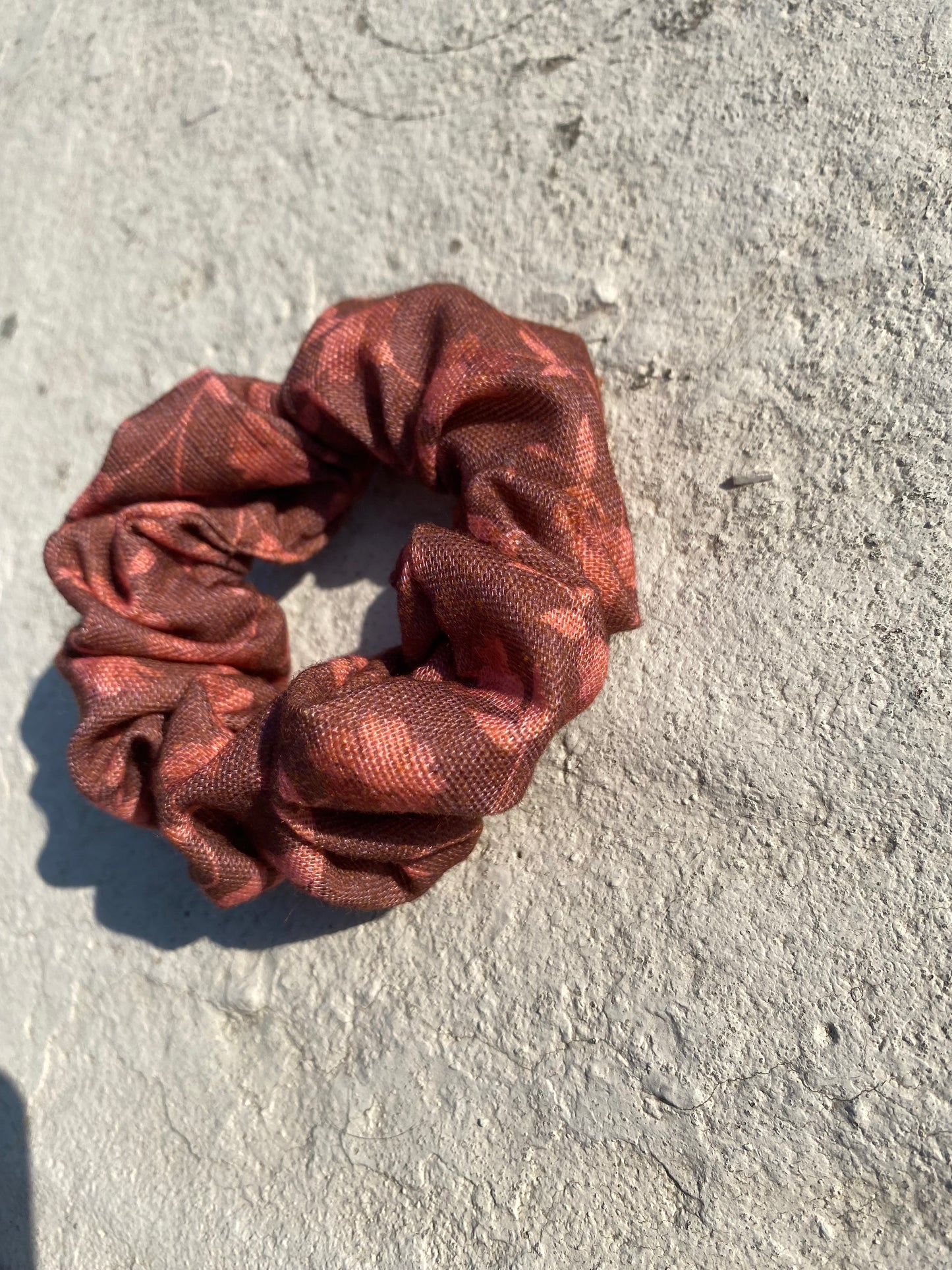 Dusty Pink Floral Scrunchie