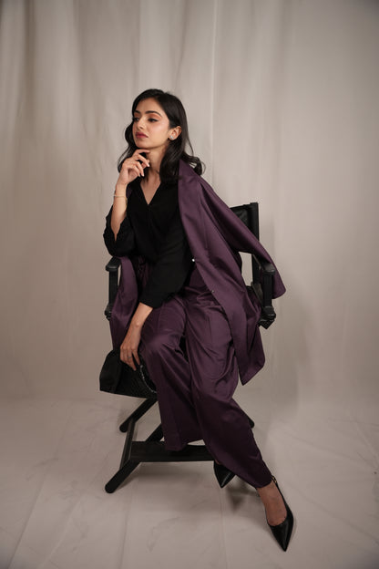 Purple Kimono Co-ord Set