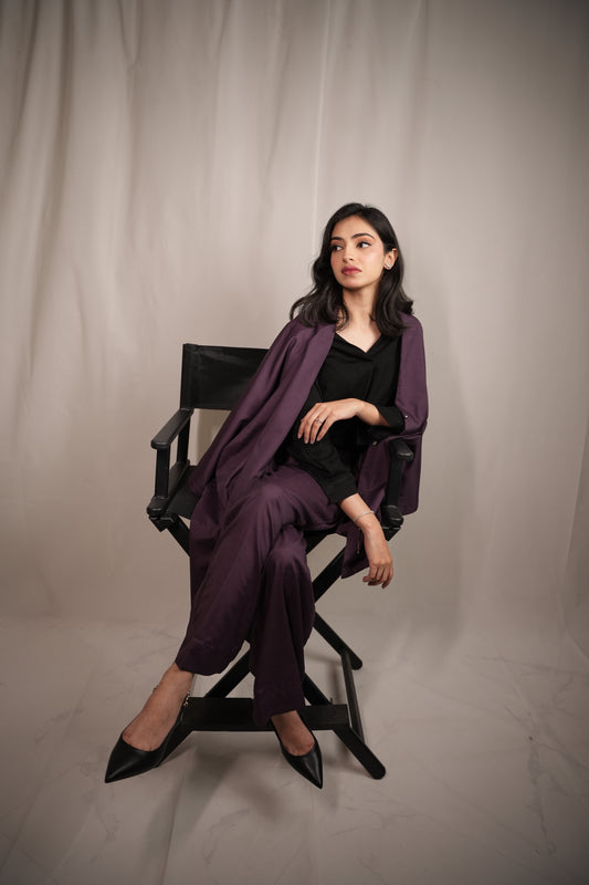 Purple Kimono Co-ord Set