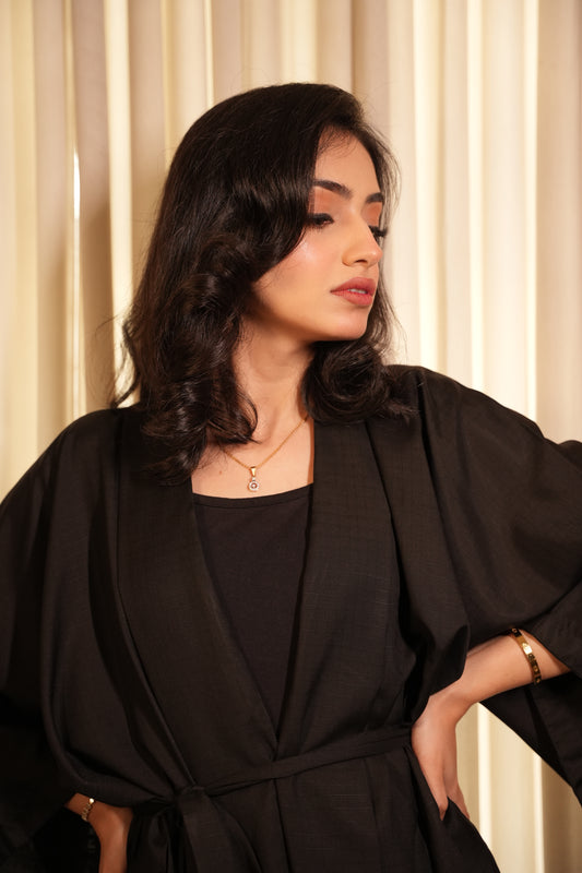 Classic Black Kimono Co-ord Set