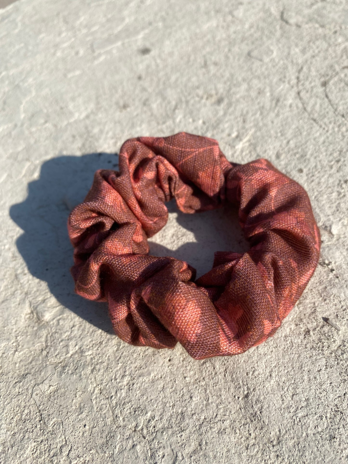 Dusty Pink Floral Scrunchie