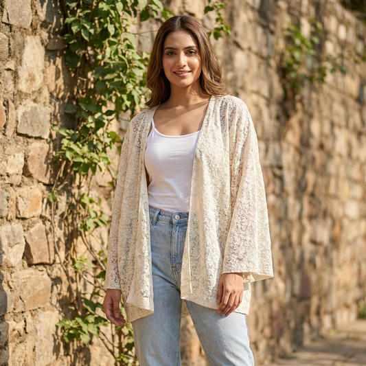 Off-White Net Kimono