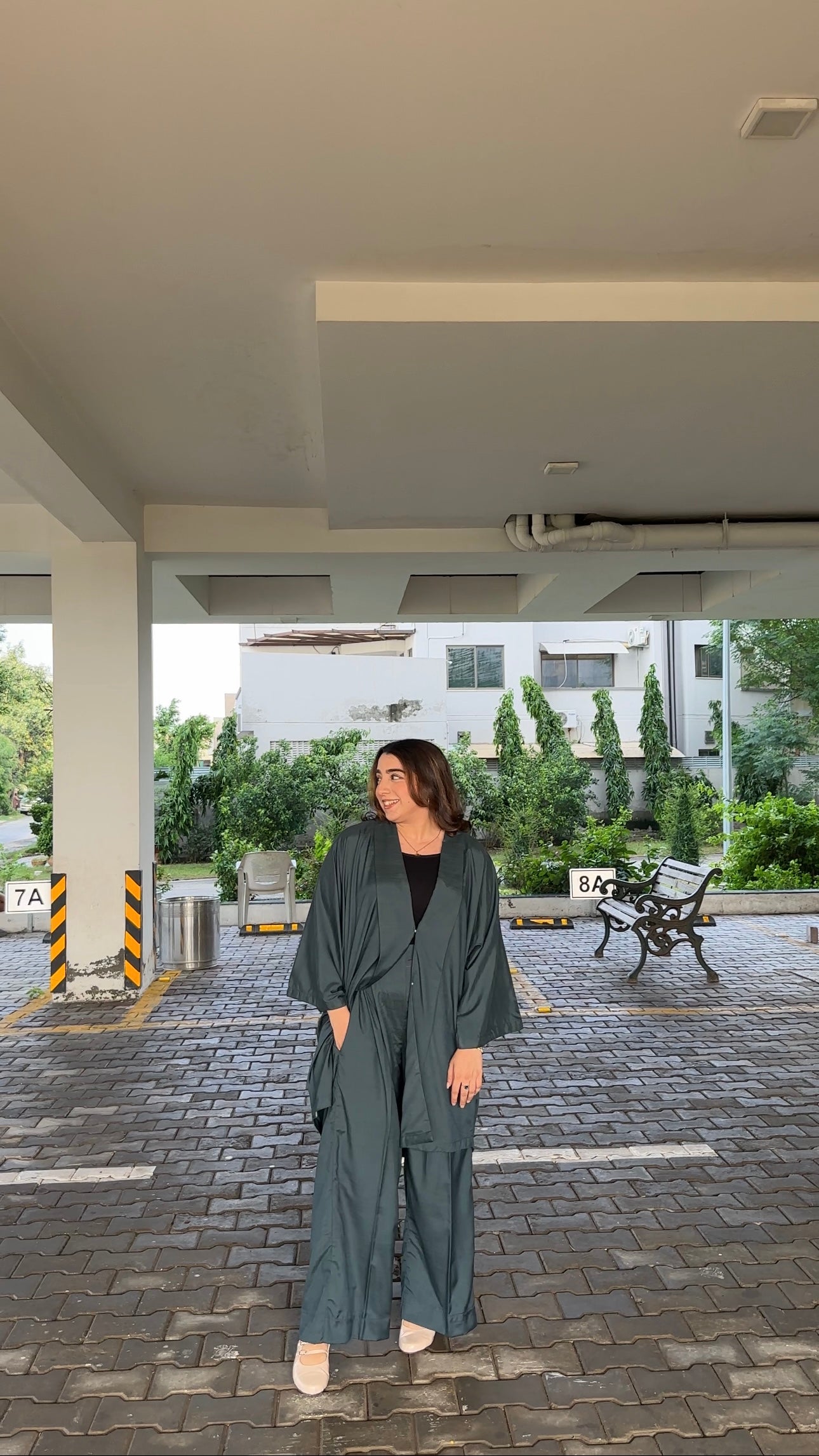 Stone Blue Kimono Co-ord Set