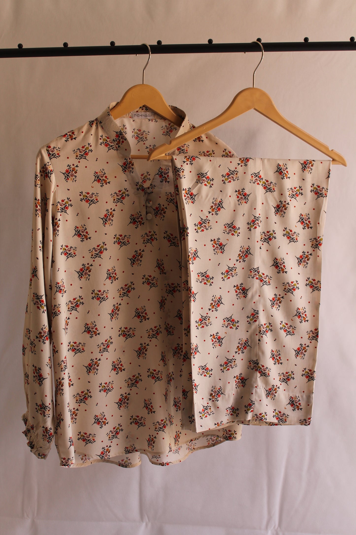 Off-White Printed Linen Co-ord Set