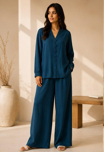 Teal Linen Co-ord