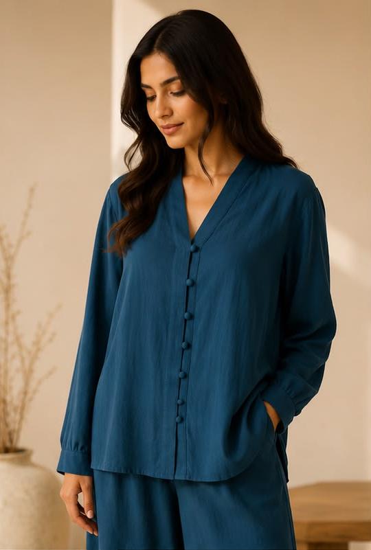 Teal Linen Co-ord
