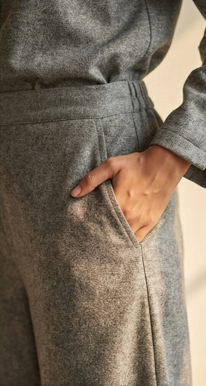 Grey Wool Blend Co-ord